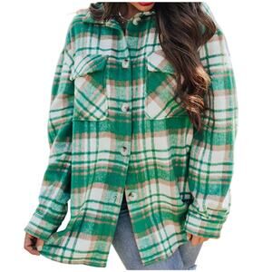 Plaid Shacket Shirt Jacket